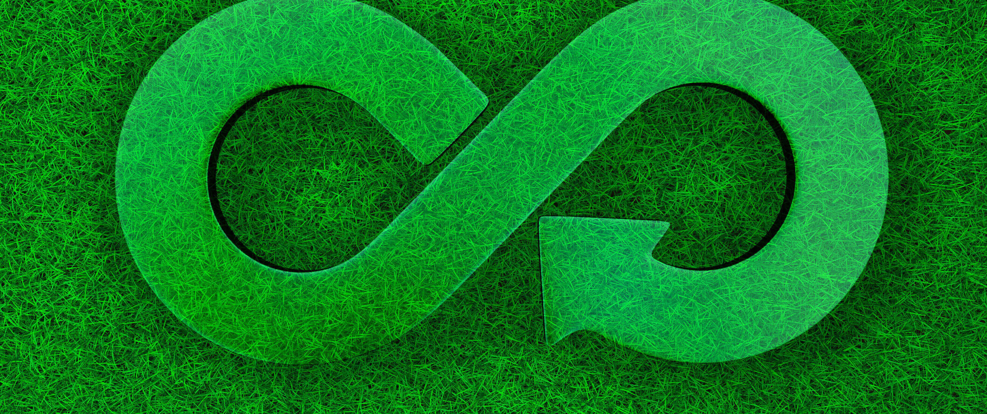 Symbool circulariteit in gras