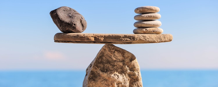 Placeholder for Stenen op een weegschaal