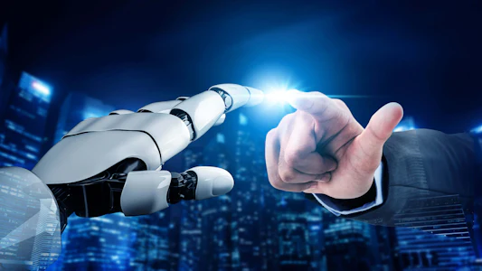 Placeholder for Robot geeft mens een hand