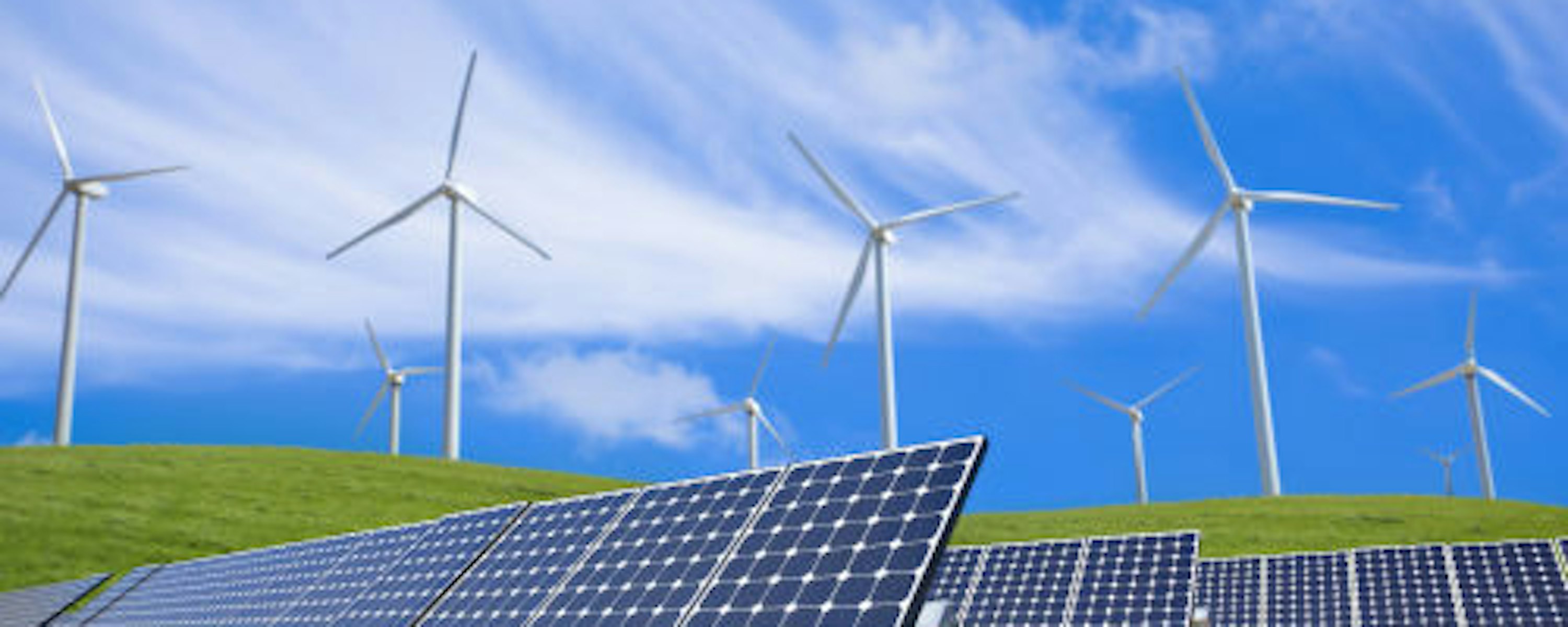 Zonnepanelen en windmolens