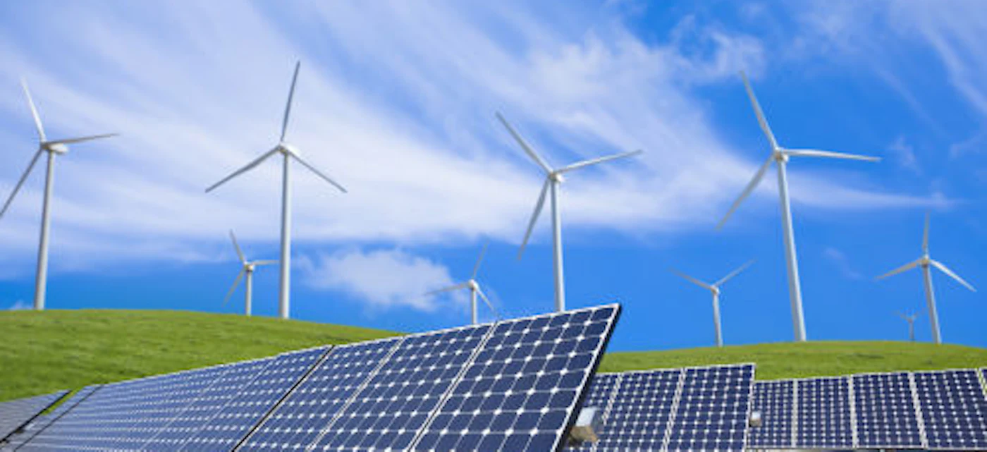 Zonnepanelen en windmolens